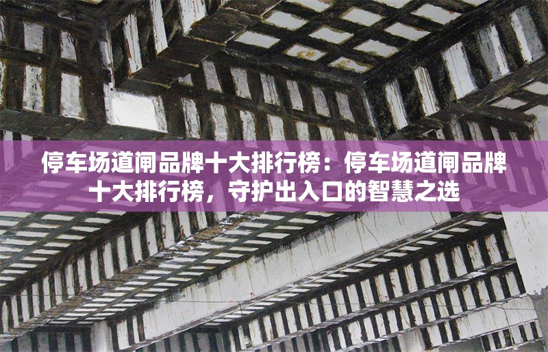 停車場(chǎng)道閘品牌十大排行榜：停車場(chǎng)道閘品牌十大排行榜，守護(hù)出入口的智慧之選 行業(yè)新聞