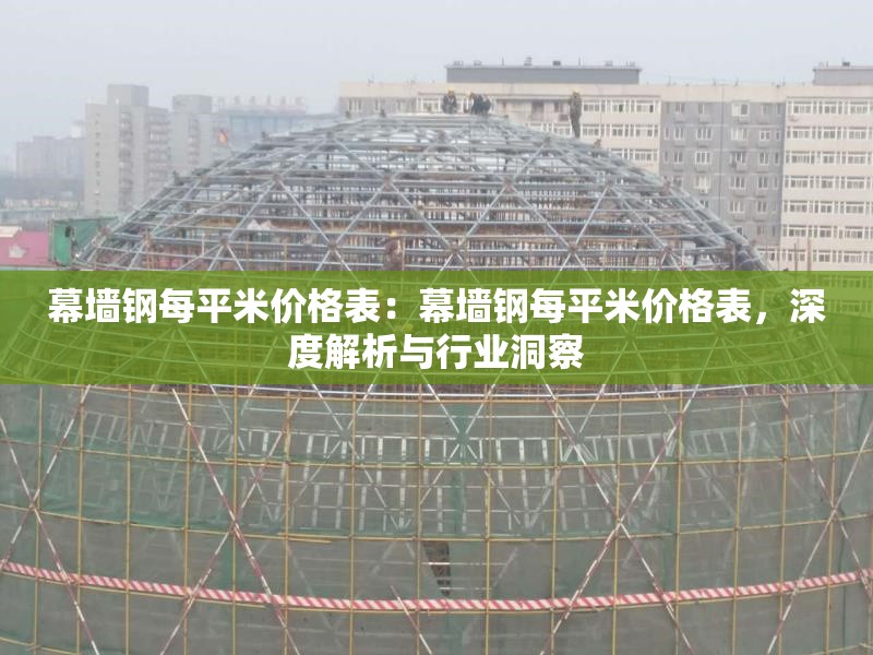 幕墻鋼每平米價(jià)格表：幕墻鋼每平米價(jià)格表，深度解析與行業(yè)洞察 行業(yè)新聞
