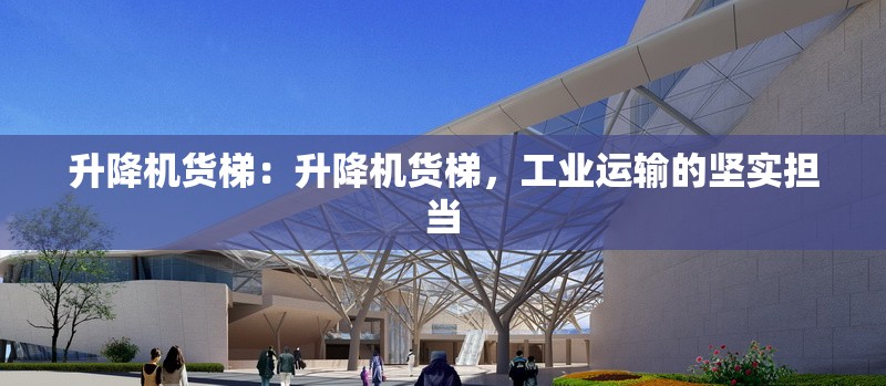 升降機貨梯：升降機貨梯，工業(yè)運輸?shù)膱詫崜?dān)當(dāng)