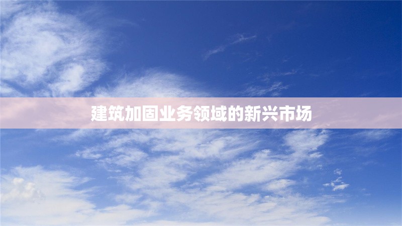 建筑加固業(yè)務(wù)領(lǐng)域的新興市場(chǎng) 行業(yè)新聞 第1張 建筑加固業(yè)務(wù)領(lǐng)域的新興市場(chǎng) 行業(yè)新聞 第1張
