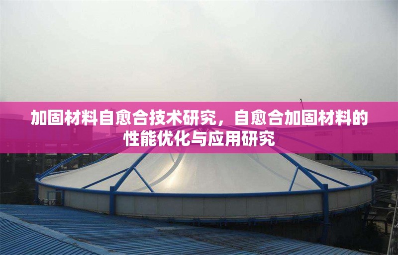 加固材料自愈合技術(shù)研究，自愈合加固材料的性能優(yōu)化與應(yīng)用研究