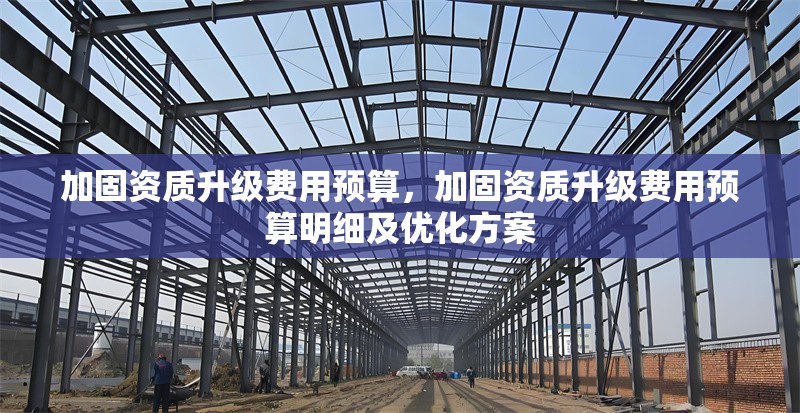 加固資質(zhì)升級(jí)費(fèi)用預(yù)算，加固資質(zhì)升級(jí)費(fèi)用預(yù)算明細(xì)及優(yōu)化方案