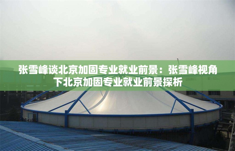 張雪峰談北京加固專業(yè)就業(yè)前景:張雪峰視角下北京加固專業(yè)就業(yè)前景探析