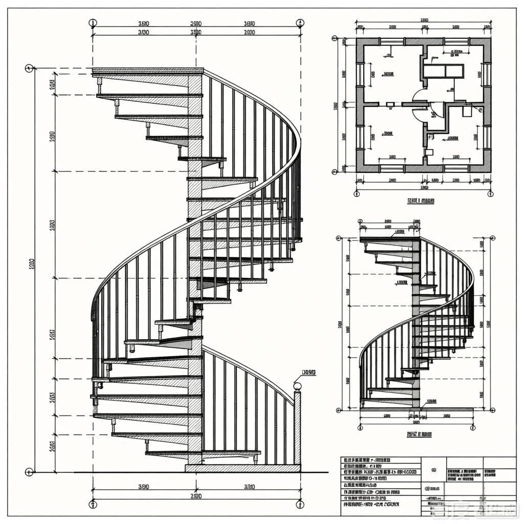 螺旋樓梯的設(shè)計(jì)圖怎么畫